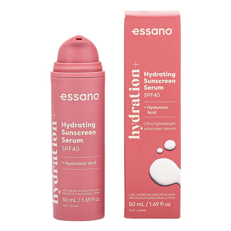 Essano 紐西蘭,補水+保濕防曬精華 SPF40,50ml