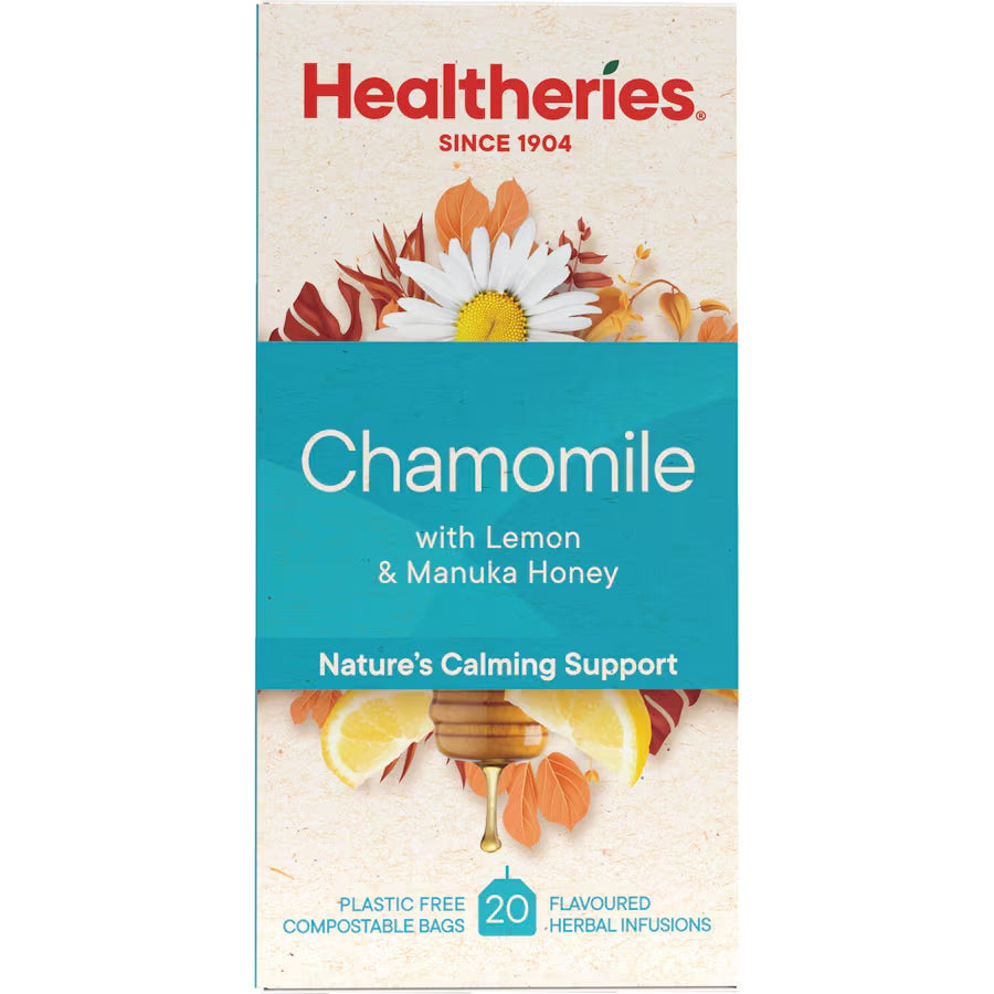 Healtheries Chamomile with Lemon Manuka Honey 賀壽利 檸檬麥蘆卡蜂蜜洋甘菊茶包 20入