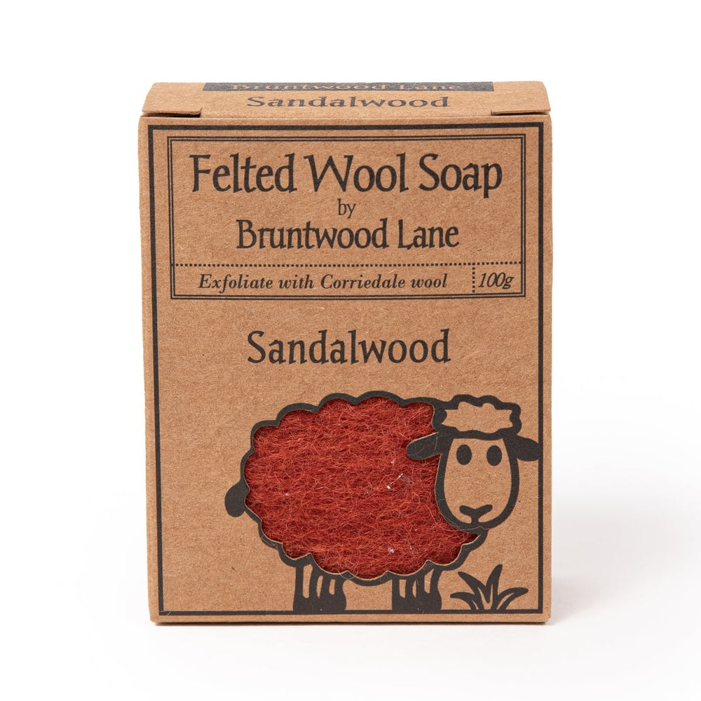 Bruntwood Lane Felted Wool Soap 羊毛氈手工皂 100g - 檀香 (Sandalwood)
