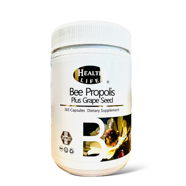 Health Life Bee Propolis + Grape Seed<br>葡萄籽精華蜂膠 膠囊 365粒