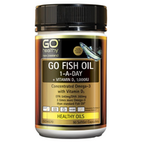 Go Healthy Fish Oil One A Day<br>紐西蘭 3倍濃縮每日魚油＋維他命D3 90粒