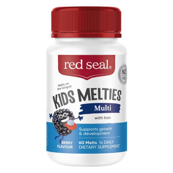 Red Seal Kids Melties<br>Mutli with Iron<br>紐西蘭紅印 兒童綜合維他命含鐵<br>60粒