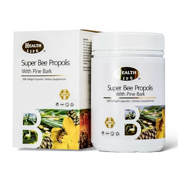 Health Life Super Bee Propolis + Pine Bark<br>超級松樹醇蜂膠 膠囊 200粒