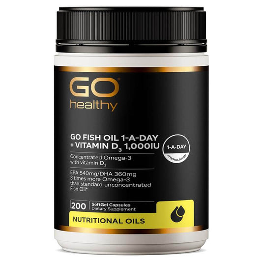 Go Healthy-紐西蘭高之源3倍濃縮每日魚油＋維他命D3