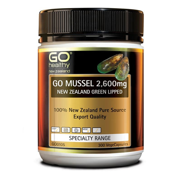 Go Healthy Mussel <br>紐西蘭高之源 青口精華關節保護膠囊 2600mg 300粒