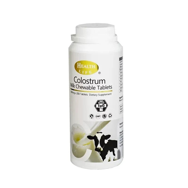 Health Life Milk Colostrum 牛初乳咀嚼片 200粒 草莓口味