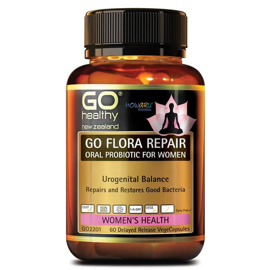 Go Healthy Flora Repair 紐西蘭高之源，女性修復益生菌膠囊 60粒