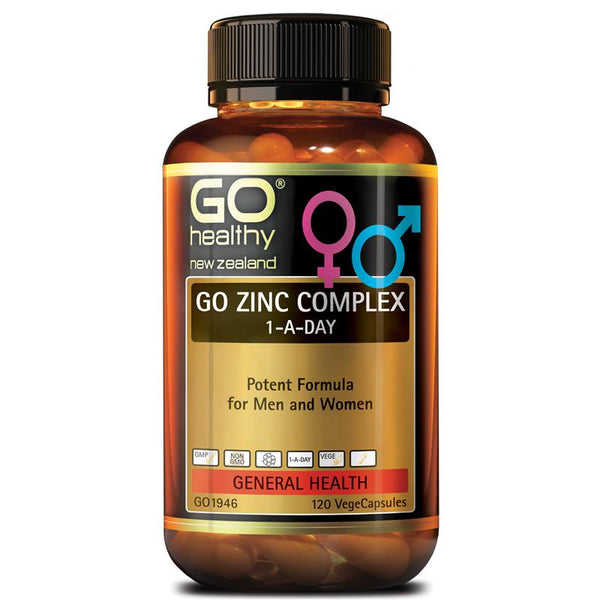 Go Healthy Go Zinc Complex<br>紐西蘭高之源 鋅膠囊 120粒
