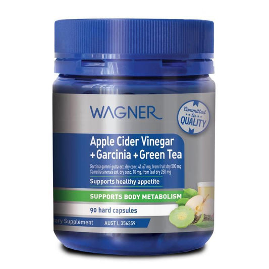 Wagner Apple Cider Garcinia Green Tea 澳洲瓦格納，蘋果醋+藤黃果+綠茶 膠囊 90粒