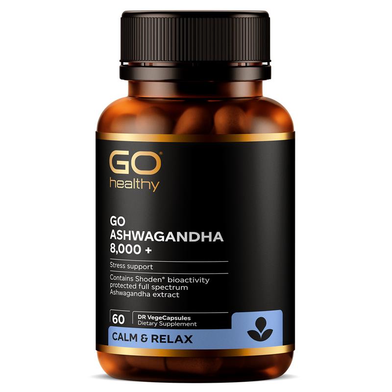 Go Healthy Ashwagandha 8000+ 紐西蘭高之源，南非醉茄膠囊 60粒
