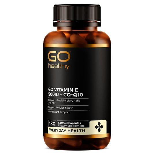 Go Healthy Vitamin E 500IU + Co-Q10 維生素E輔酶膠囊 100粒