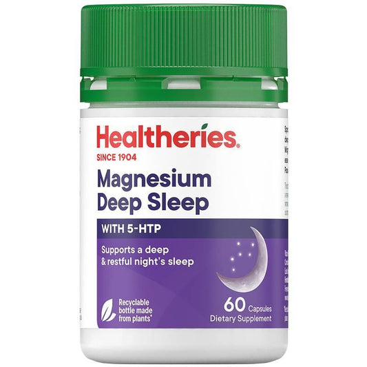 Healtheries Magnesium Deep Sleep 紐西蘭賀壽利，鎂深度睡眠膠囊 (含 5HTP) 60粒