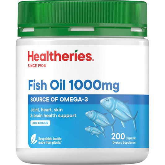 Healtheries Fish Oil 1000mg 紐西蘭賀壽利 魚油膠囊 200粒