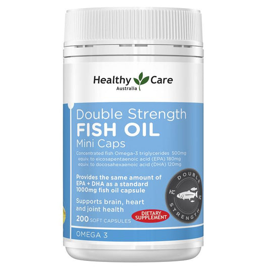 Healthy Care Double Strength Fish Oil Mini 澳洲 雙倍強效魚油迷你膠囊 200粒