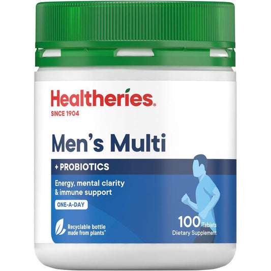 Healtheries 紐西蘭賀壽利 男性綜合維他命+益生菌 100粒