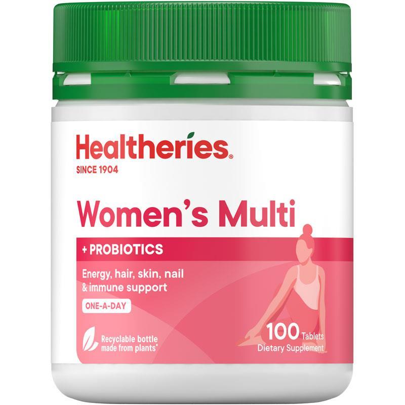 Healtheries 紐西蘭賀壽利 女性綜合維他命+益生菌 100粒