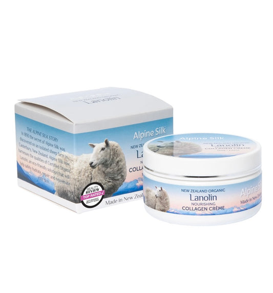 Alpine Silk 紐西蘭艾貝斯，有機羊毛脂膠原蛋白霜，100g