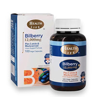 Health Life Bilberry Plus Lutein<br>高含量越橘 12000mg 含葉黃素 100粒