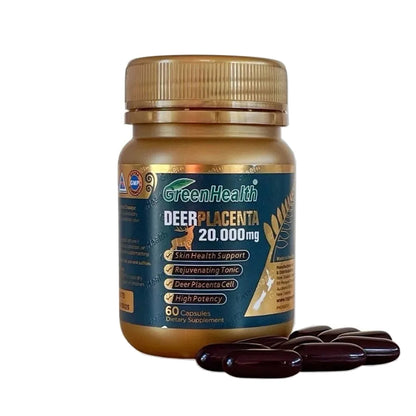Green Health 紐西蘭，高含量鹿胎素膠囊 20000mg 60粒