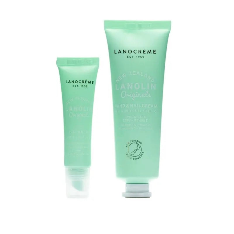 Lanocrème Lanolin Hand & Lip Duo，紐西蘭蘭儂，奇異果籽油，潤唇膏護手霜套組