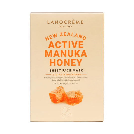 Lanocrème Active Manuka Honey 紐西蘭蘭儂 活性麥蘆卡修復面膜 5片入
