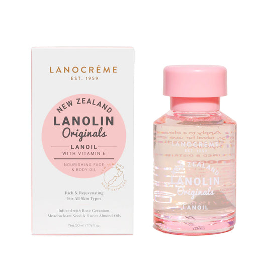 Lanocreme Lanolin Lanoil 紐西蘭蘭儂 經典羊毛脂油含維生素E 50ml (02.2030)