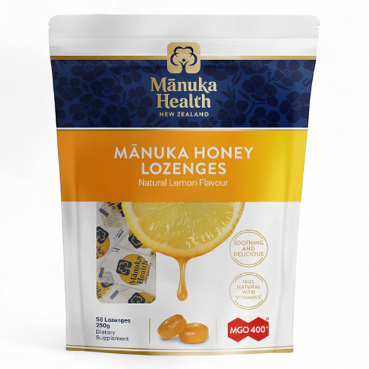 Manuka Health Manuka Honey Lozenge 紐西蘭蜜紐康，麥蘆卡蜂蜜蜂膠糖 250g 檸檬味