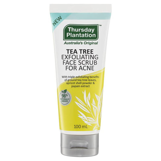 Thursday Plantation Tea Tree Exfoliating Acne Face Scrub，茶樹臉部抗痘磨砂膏 100ml