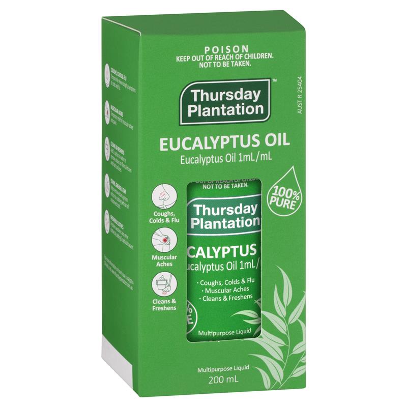 Thursday Plantation Eucalyptus Oil 澳洲星期四農莊，100%純尤加利精油 200ml