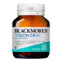 Blackmores Vision Care + Energy<BR>澳洲澳佳寶 多效護眼能量膠囊 30粒