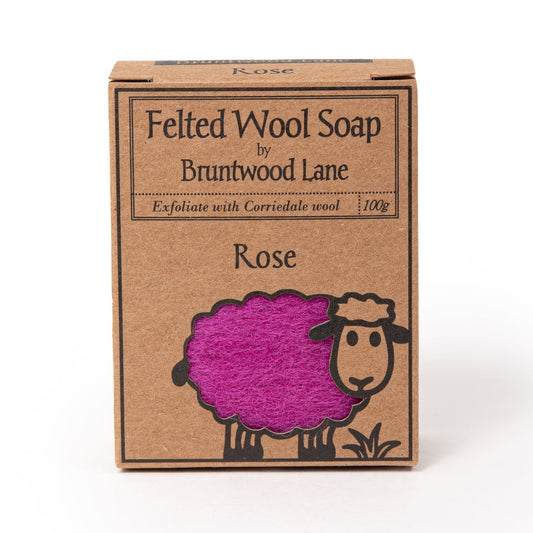Bruntwood Lane Felted Wool Soap 羊毛氈手工皂 100g - 玫瑰 (Rose)