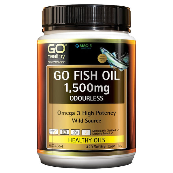 GO Healthy Fish Oil 1500mg<br>紐西蘭 無腥健康魚油 420粒