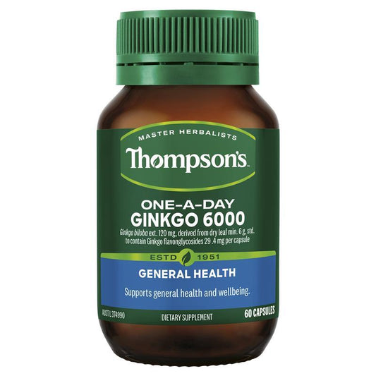 Thompson’s Ginkgo 紐西蘭湯普森 銀杏 6000mg 膠囊 60粒