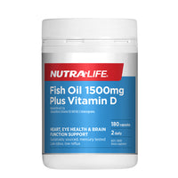 Nutralife Fish Oil Plus Vitamin D<br>紐西蘭 紐樂 魚油1500mg+維生素Ｄ 180粒