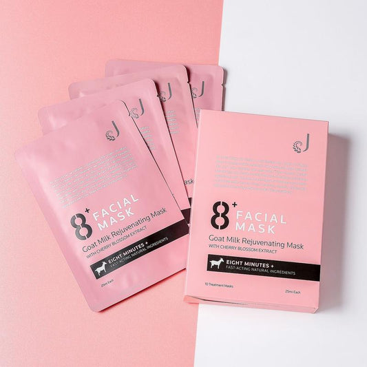 JEMA ROSE 8+ MINUTE 紐西蘭8分鐘，山羊奶水嫩面膜 10片入