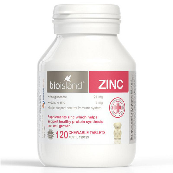 Bioisland Zinc <BR>澳洲嬰幼兒補鋅咀嚼片 120片