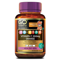 Go Healthy Vitamin C <br>紐西蘭高之源 兒童維他命C咀嚼片 <br>橙子味 60粒