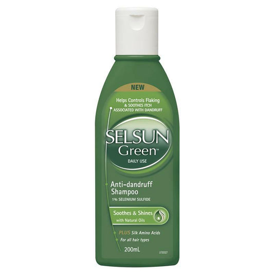 Selsun Green Anti Dandruff Shampoo，澳洲舒緩修護清爽洗髮精 200ml