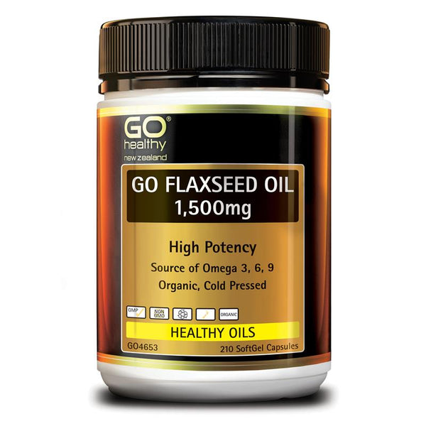 Go Healthy Flaxseed Oil 1500mg<br> 紐西蘭 天然有機亞麻籽油膠囊 210粒