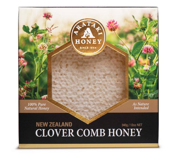 Arataki Honey Clover Honey Comb <br>紐西蘭三葉草蜂巢蜜 340g