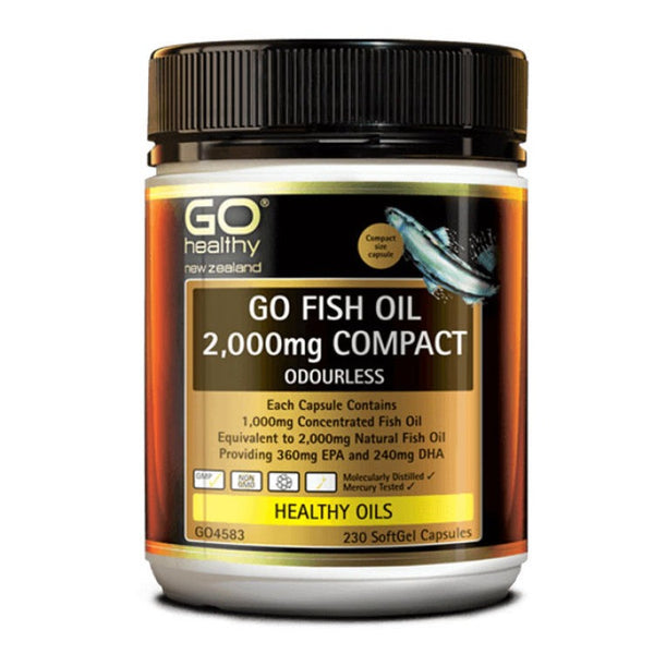 Go Healthy Go Fish Oil<br>紐西蘭高之源<br>高含量深海無腥魚油 2000mg 230粒