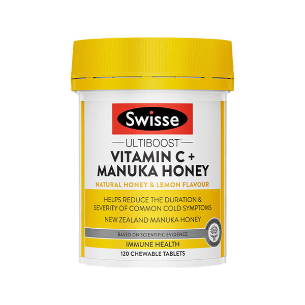 Swisse Vitamin C + Manuka Honey<br>澳洲維生素 C + 麥蘆卡蜂蜜咀嚼片 120粒