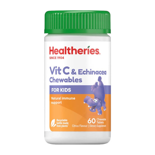 Healtheries Vit C Echinacea<br>紐西蘭賀壽利 兒童維他命 C+紫錐花 <br>咀嚼片 60粒
