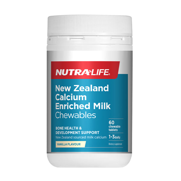 Nutralife <br>紐西蘭紐樂 高鈣牛奶咀嚼片 60粒