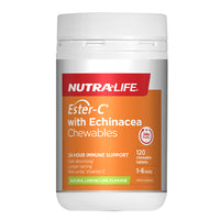 Nutralife <br>紐西蘭紐樂 活性酯化維他命C+紫錐花 <br>咀嚼片 120片